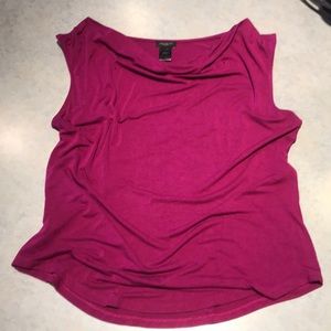 Ann Taylor fuschia sleeveless top Sz L